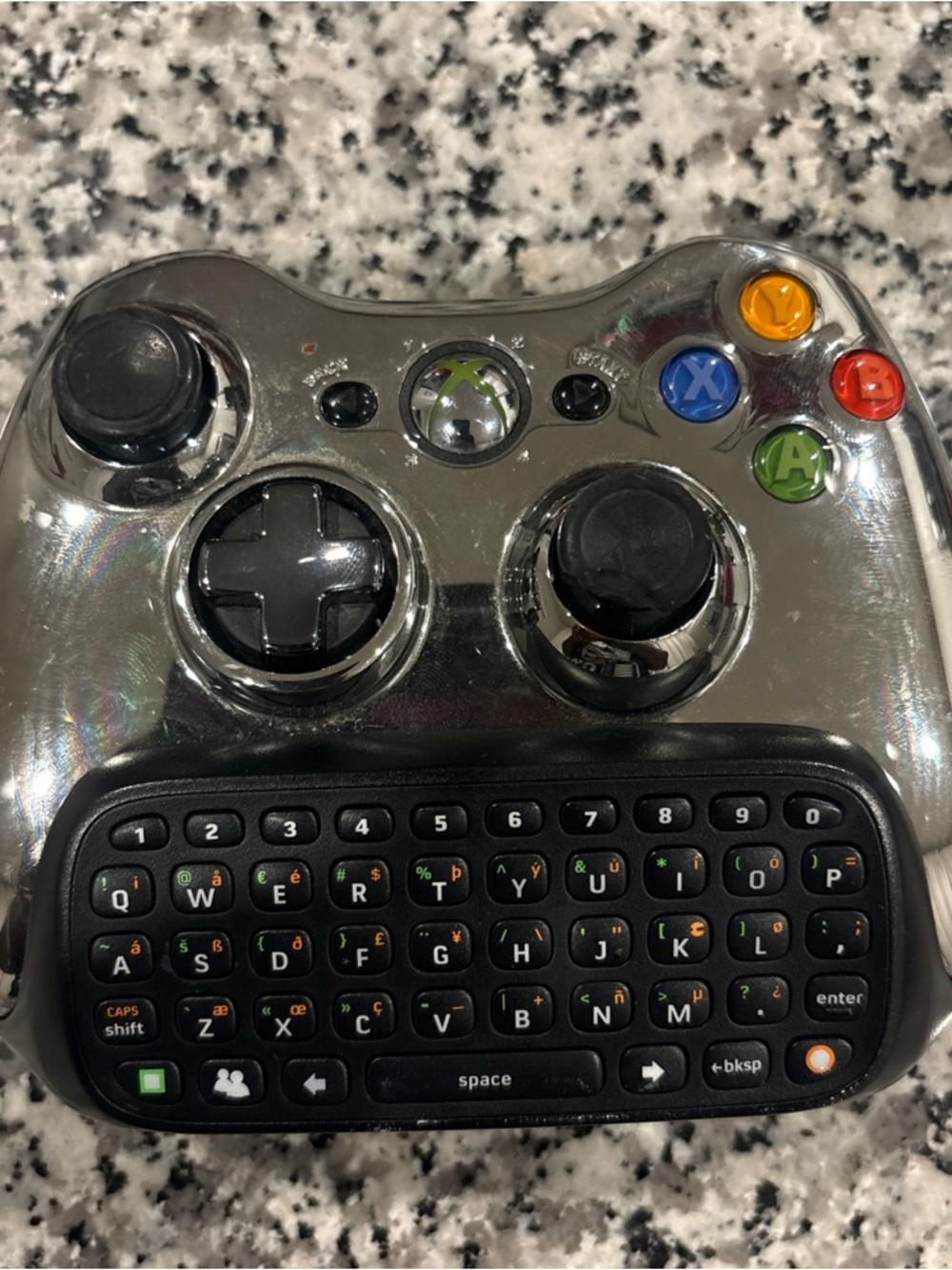 Microsoft XBOX360 Wireless Controller SE Special Edition Chrome Silver  - Tested